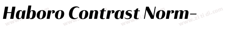 Haboro Contrast Norm字体转换